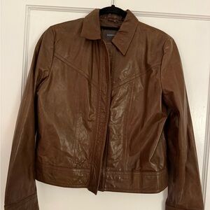 Banana Republic Chestnut Leather Jacket
